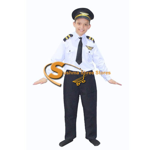 Pilot Black Fancy Dress for Kids