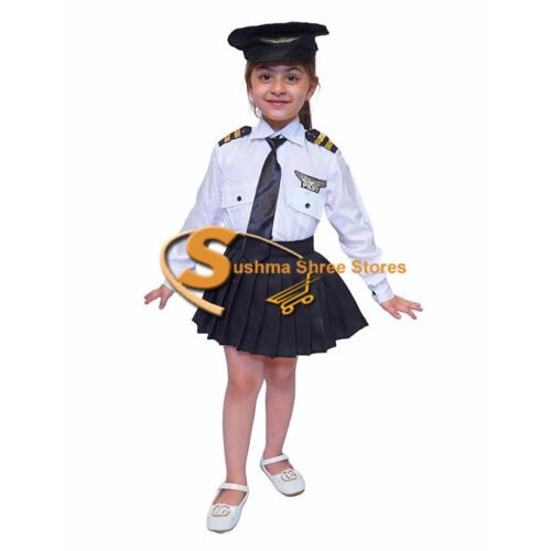 Pilot Girl Our Helper Costume For Kids School Annual Function
