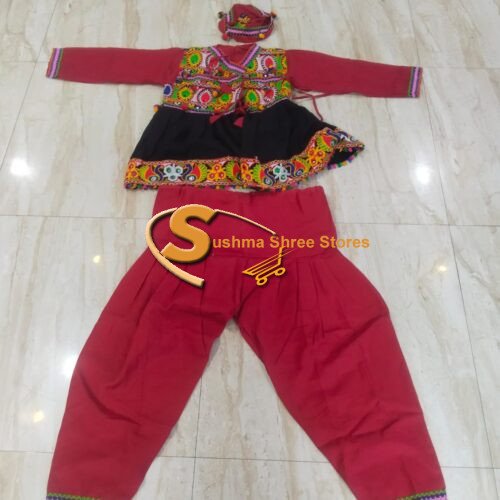 Black and Maroon Gujrati dress for boys
