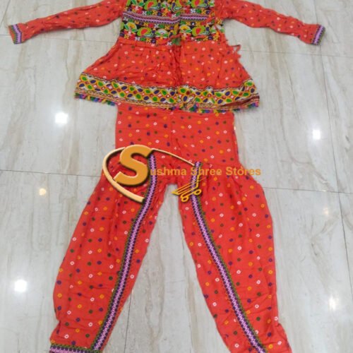 Orange Bandhas Gujrat Dress for boys