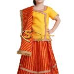 Girls Traditional Lahariya Lehenga Choli for Cultural Events