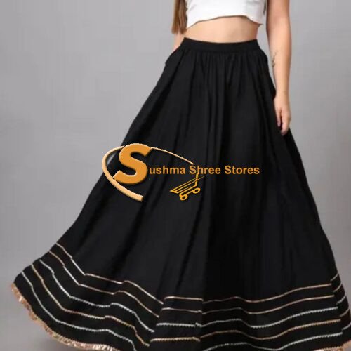 Black flair lehenga