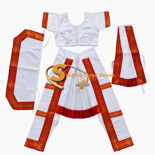 White Bharatanatyam Dance Dress