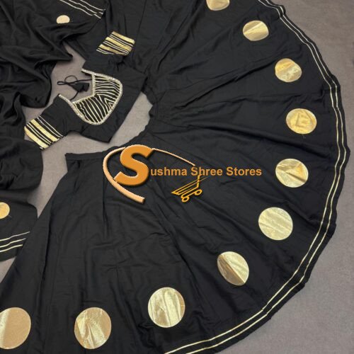 Lehenga Black & Golden Combination