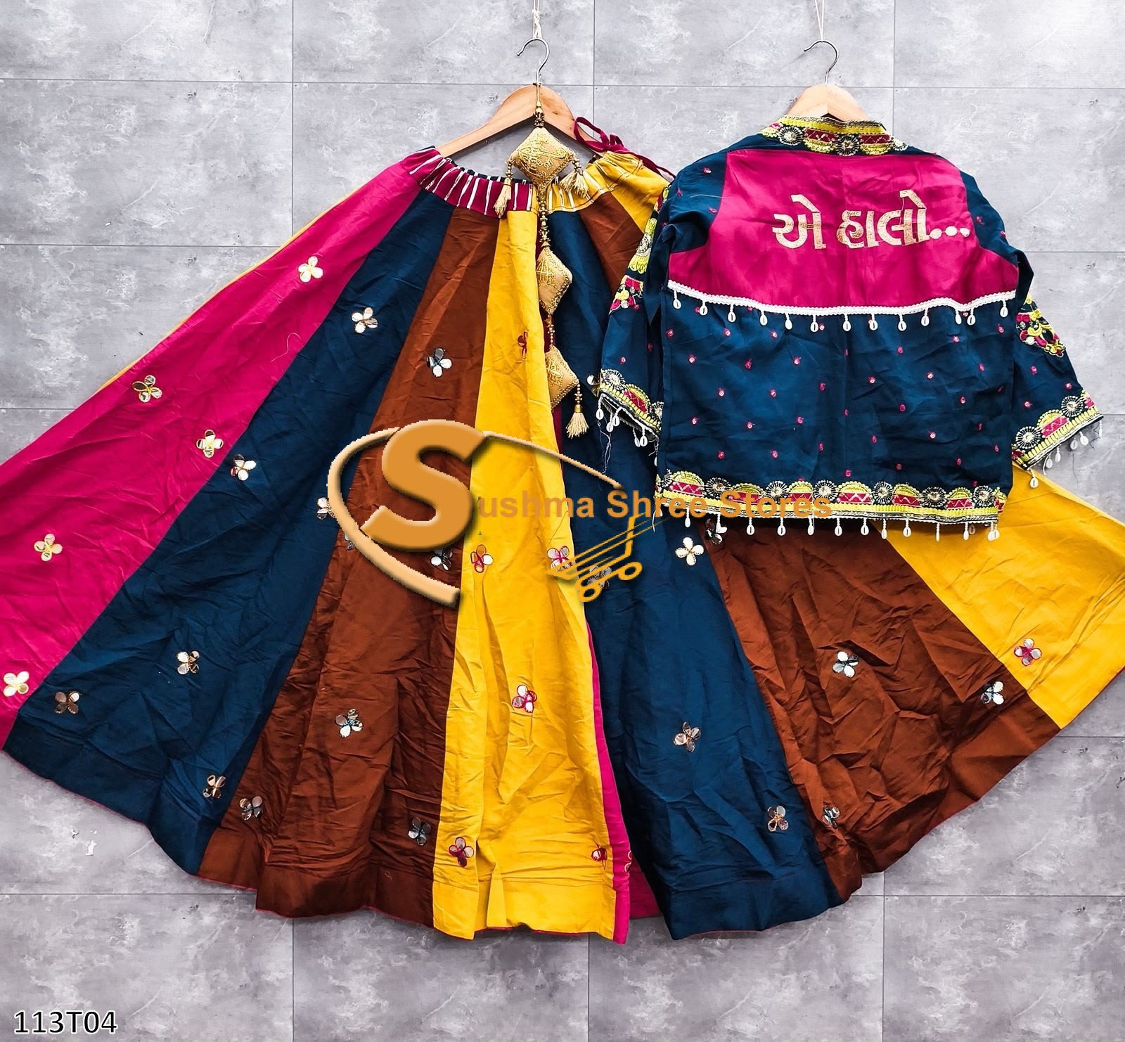 ROMAN SILK Lehenga and Intricately Embroidered Sequance Work Koti - Image 3