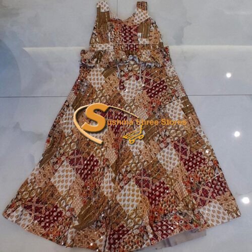 White mix print with designer sleeveless pure cotton blouse