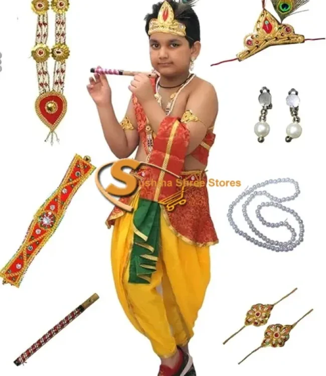 Krishna Costume for Kids Janmashtami Fancy Dress Outfit
