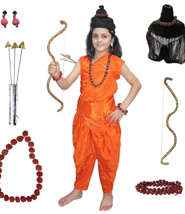 Raja Ram Costume for Kids Ramayan Fancy Dress for School Mythological Events