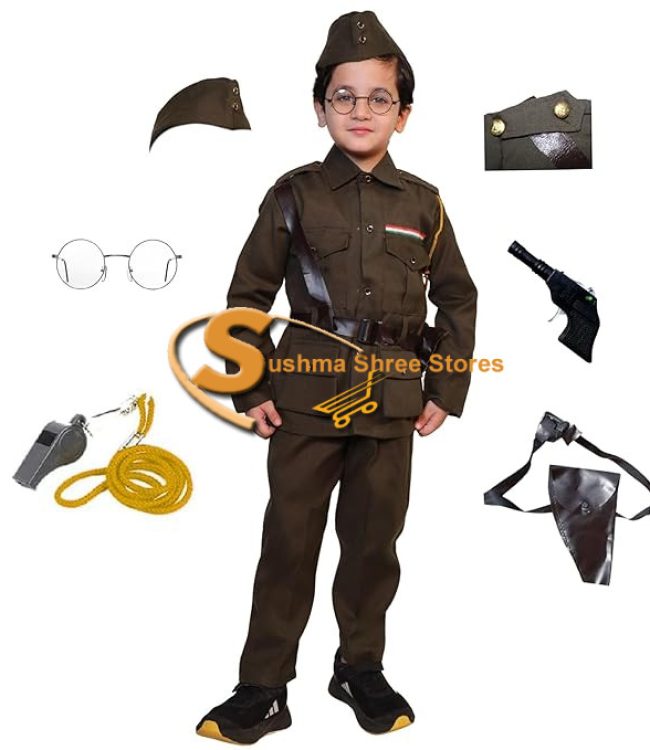 Subhash Chandar Bose National Hero Costume for Kids