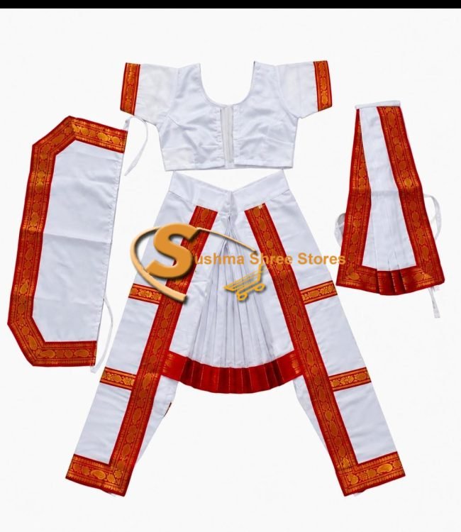 white Dance dress ( bharatnatyam)